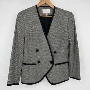 Vintage Silk Blazer Black Rainbow Speckle Lined Barrie Pace LTD Women’s Size 10‎